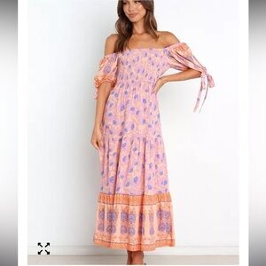 Petal & Pup Clarisse Floral Dress in Pink and Blue